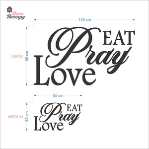 Eat Pray Love V1 Wall Decal Decotherapy