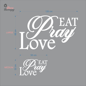 Eat Pray Love V1 Wall Decal Decotherapy