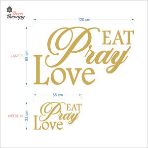 Eat Pray Love V1 Wall Decal Decotherapy