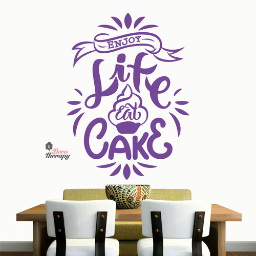 Enjoy Life Eat Cake Wall Decal Decotherapy