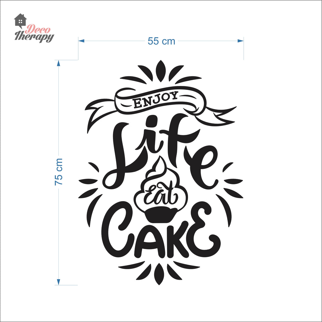 Enjoy Life Eat Cake Wall Decal Decotherapy
