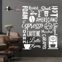 Load image into Gallery viewer, Espresso Caffeine Latte Beans Americano Grind Coffee Wall Decal Decotherapy