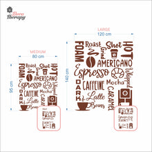 Load image into Gallery viewer, Espresso Caffeine Latte Beans Americano Grind Coffee Wall Decal Decotherapy