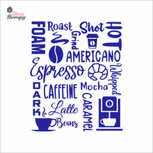 Load image into Gallery viewer, Espresso Caffeine Latte Beans Americano Grind Coffee Wall Decal Decotherapy