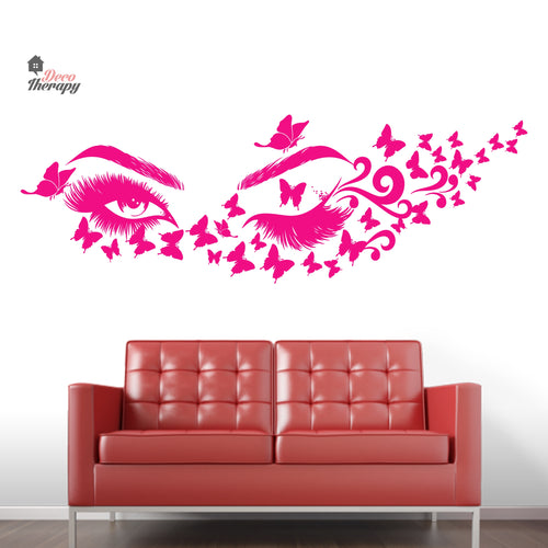 Eyelashes Butterflies Wall Decal Decotherapy