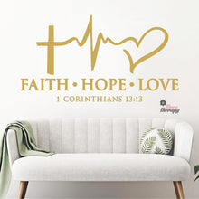 Load image into Gallery viewer, Faith Hope Love Wall Decal Decotherapy
