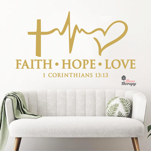Faith Hope Love Wall Decal Decotherapy