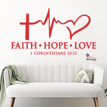 Load image into Gallery viewer, Faith Hope Love Wall Decal Decotherapy