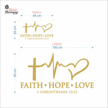 Load image into Gallery viewer, Faith Hope Love Wall Decal Decotherapy