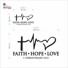 Load image into Gallery viewer, Faith Hope Love Wall Decal Decotherapy