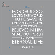 Load image into Gallery viewer, For God So Loved The World John 3:16 V1 Wall Decal Decotherapy