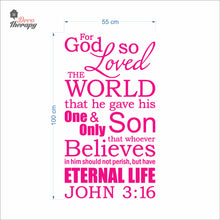 Load image into Gallery viewer, For God So Loved The World John 3:16 V2 Wall Decal Decotherapy