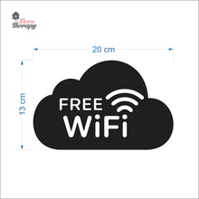 Load image into Gallery viewer, Free Wifi Cloud Sign Sticker Self-Adhesive Decotherapy