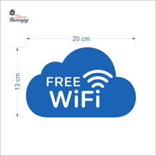 Load image into Gallery viewer, Free Wifi Cloud Sign Sticker Self-Adhesive Decotherapy