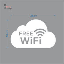 Load image into Gallery viewer, Free Wifi Cloud Sign Sticker Self-Adhesive Decotherapy