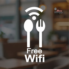 Load image into Gallery viewer, Free Wifi Food Restaurant Sign Sticker Self-Adhesive Decotherapy