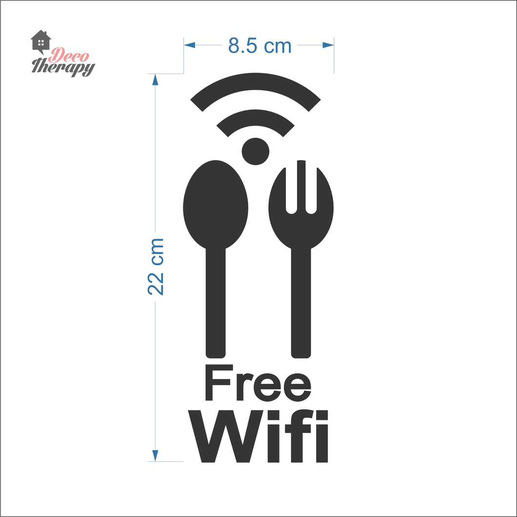 Free Wifi Food Restaurant Sign Sticker Self-Adhesive Decotherapy