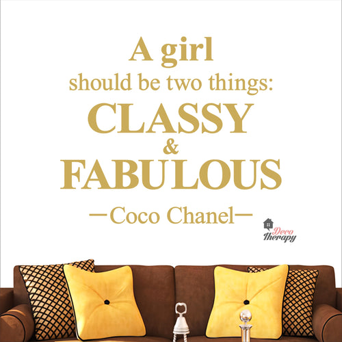 Girl Should Classy & Fabulous Wall Decal Decotherapy