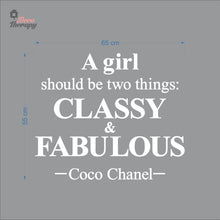 Load image into Gallery viewer, Girl Should Classy &amp; Fabulous Wall Decal Decotherapy