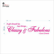 Load image into Gallery viewer, Girl Should Classy &amp; Fabulous V2 Wall Decal Decotherapy