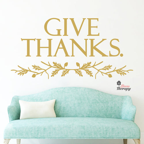 Give Thanks Wall Decal Decotherapy