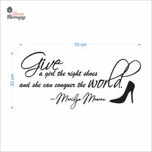 Load image into Gallery viewer, Give A Girl The Right Shoes Wall Decal Decotherapy