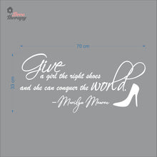 Load image into Gallery viewer, Give A Girl The Right Shoes Wall Decal Decotherapy