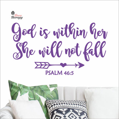God Is Within Her She Will Not Fall V1 Wall Decal Decotherapy