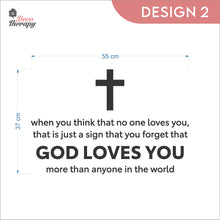 Load image into Gallery viewer, God Loves You V2 Wall Decal Decotherapy