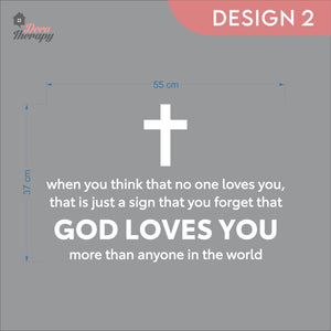 God Loves You V2 Wall Decal Decotherapy