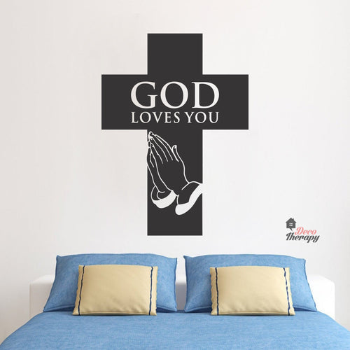 God Loves You V4 Wall Decal Decotherapy