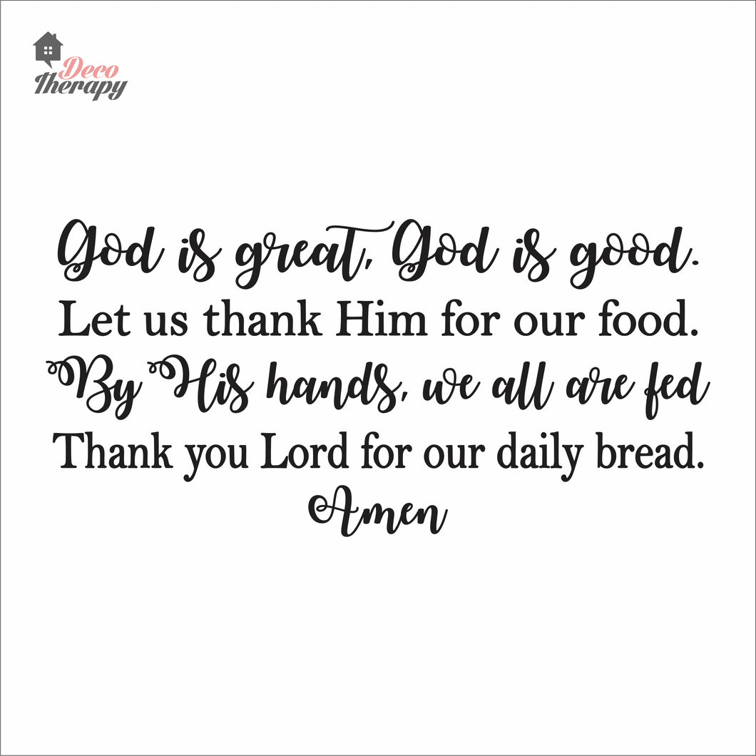 God Is Great God Is Good Wall Decal Decotherapy
