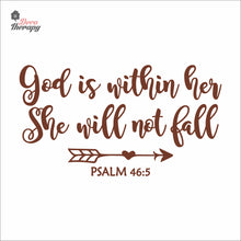 Load image into Gallery viewer, God Is Within Her She Will Not Fall V1 Wall Decal Decotherapy
