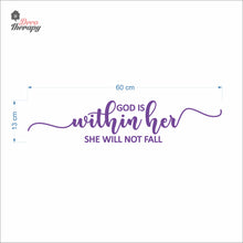 Load image into Gallery viewer, God Is Within Her She Will Not Fall V2 Wall Decal Decotherapy