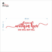 Load image into Gallery viewer, God Is Within Her She Will Not Fall V2 Wall Decal Decotherapy