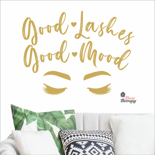 Good Lashes Good Mood Wall Decal Decotherapy