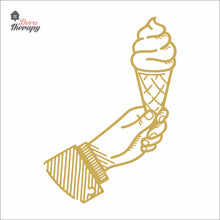 Load image into Gallery viewer, Hand Holding Ice Cream Waffle Wall Decal Decotherapy