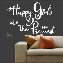 Load image into Gallery viewer, Happy Girls The Prettiest V1 Wall Decal Decotherapy