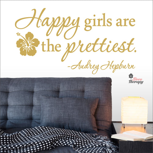 Happy Girls The Prettiest V3 Wall Decal Decotherapy