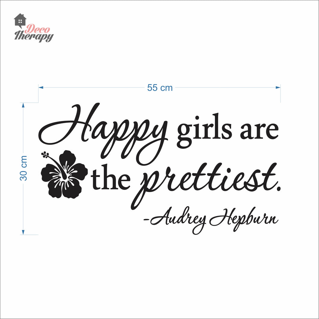 Happy Girls The Prettiest V3 Wall Decal Decotherapy