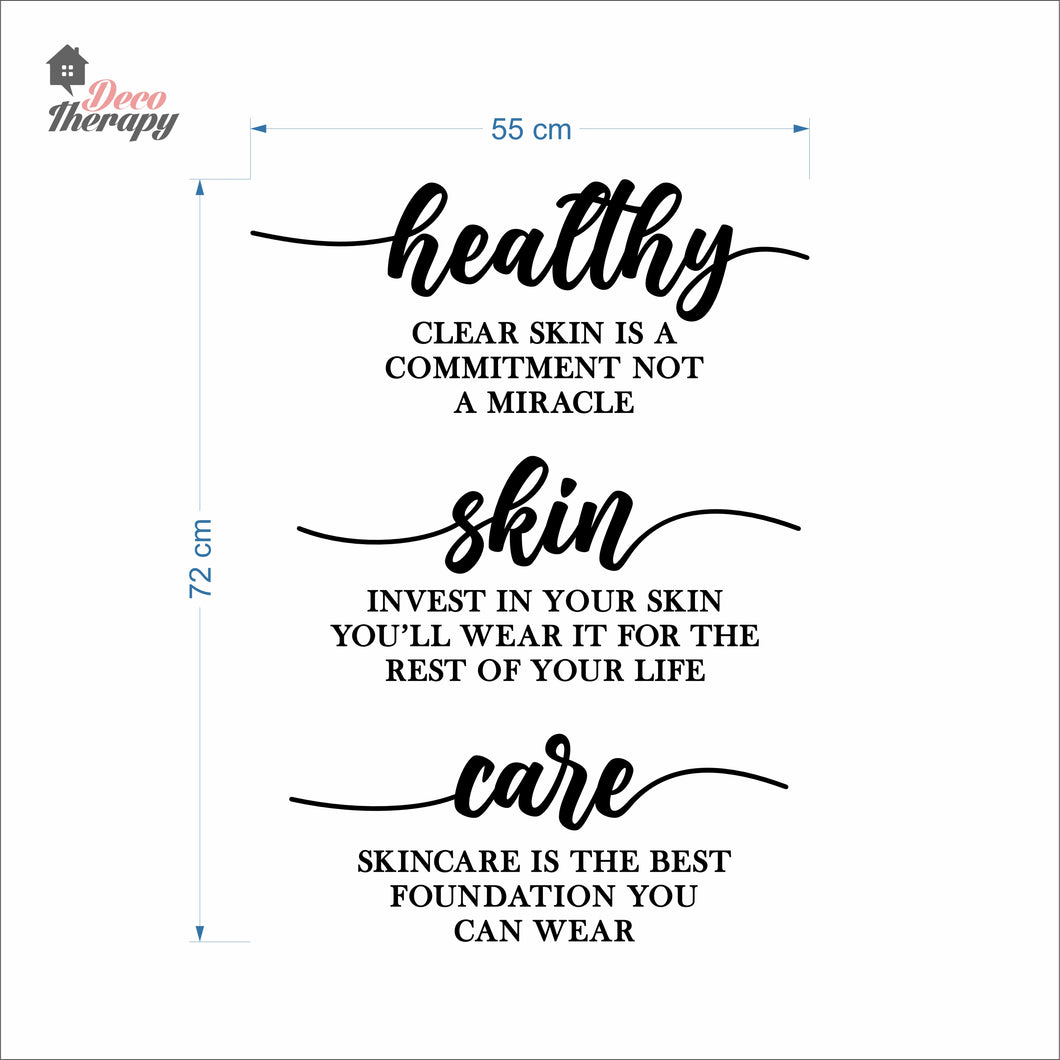 Healthy Skin Care Wall Decal Decotherapy