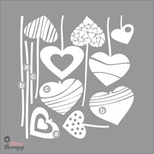 Load image into Gallery viewer, Hearts Hanging DIY Wall Decal Decotherapy