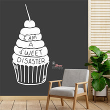 Load image into Gallery viewer, I Am A Sweet Disaster Cake Wall Decal Decotherapy