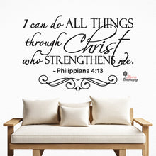 Load image into Gallery viewer, I Can Do All Things Through Christ Who Strengthens Me V4 Wall Decal Decotherapy