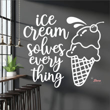 Load image into Gallery viewer, Ice Cream Solves Everything Wall Decal Decotherapy