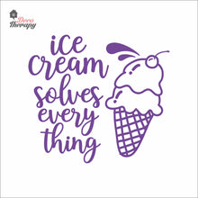 Load image into Gallery viewer, Ice Cream Solves Everything Wall Decal Decotherapy