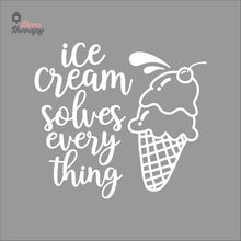 Load image into Gallery viewer, Ice Cream Solves Everything Wall Decal Decotherapy