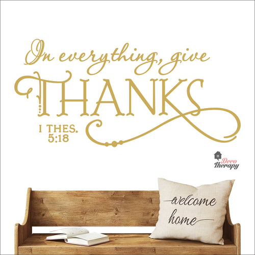 In Everything Give Thanks Wall Decal Decotherapy