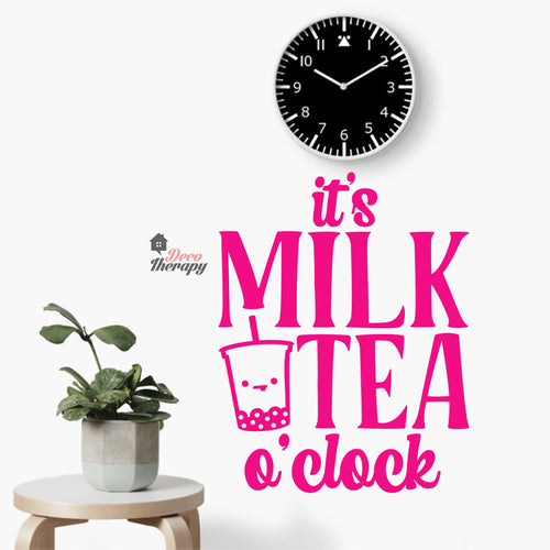 It's Milktea O'Clock Wall Decal Decotherapy