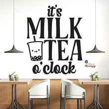 Load image into Gallery viewer, It's Milktea O'Clock Wall Decal Decotherapy
